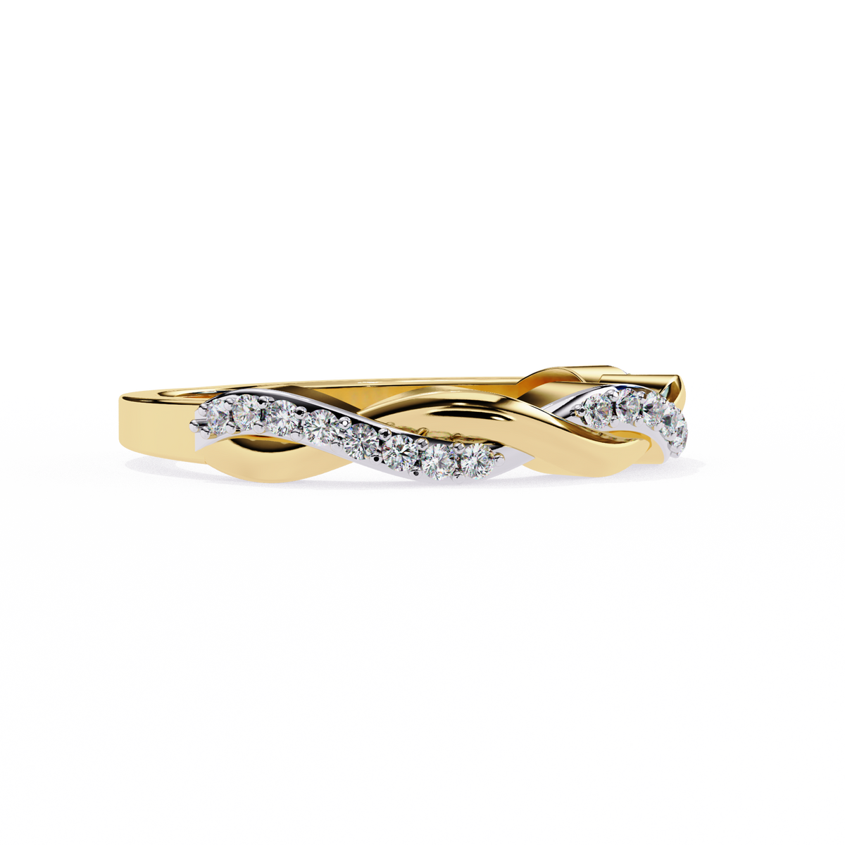 Reverra 14K Twisted Diamond Band, Infinity Weave Elegance, CTTW-0.16