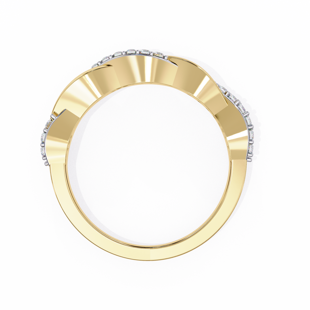 Reverra 14K Twisted Diamond Band, Infinity Weave Elegance, CTTW-0.16