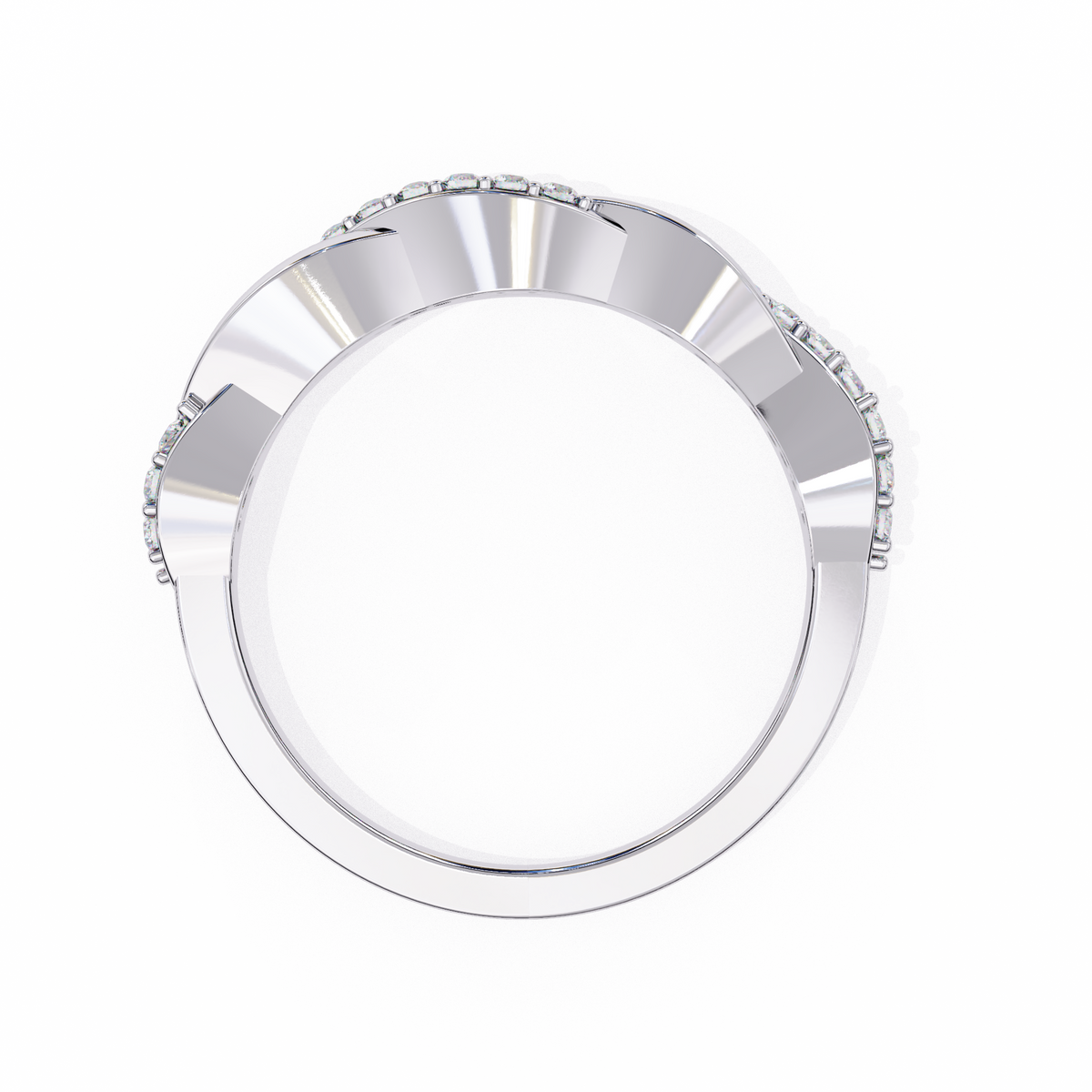 Reverra 14K Twisted Diamond Band, Infinity Weave Elegance, CTTW-0.16