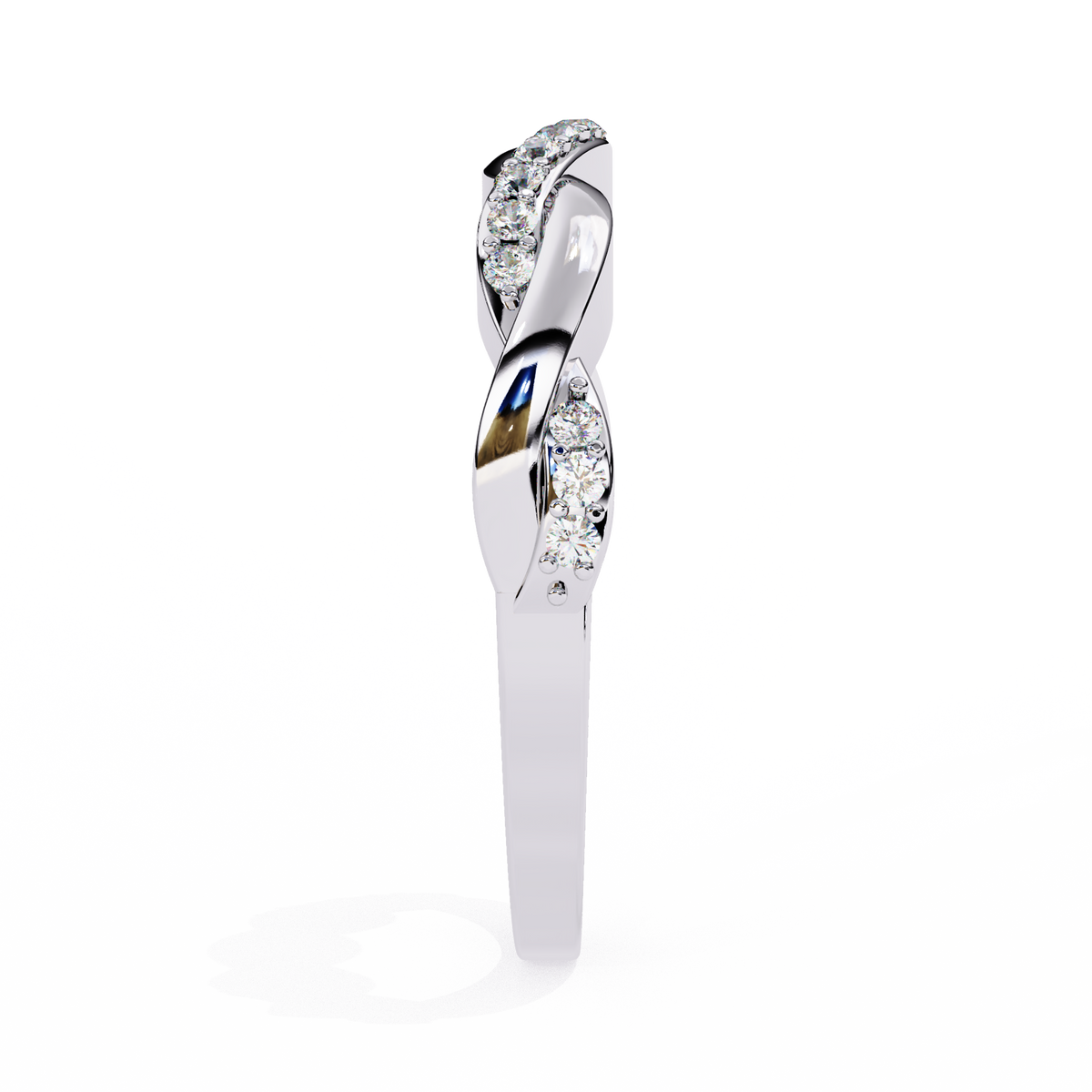 Reverra 14K Twisted Diamond Band, Infinity Weave Elegance, CTTW-0.16