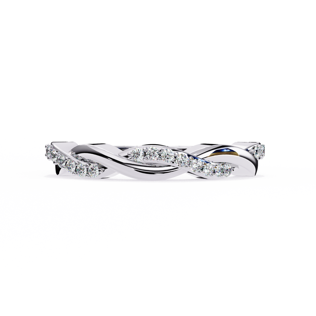 Reverra 14K Twisted Diamond Band, Infinity Weave Elegance, CTTW-0.16