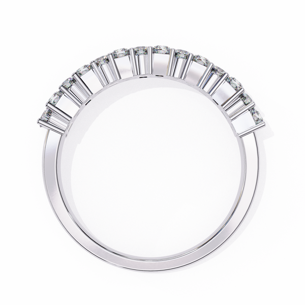 Reverra 14K Gold Radiant & Round Lab Grown Diamond Double Row & Radiant Brilliance Engagement Ring for Women, CTTW-1.14