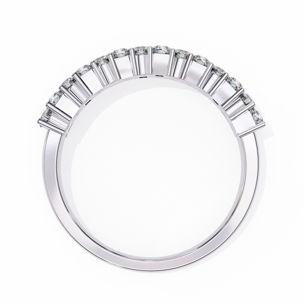 Reverra 14K Double Row Diamond Band, Radiant Brilliance, CTTW-1.14