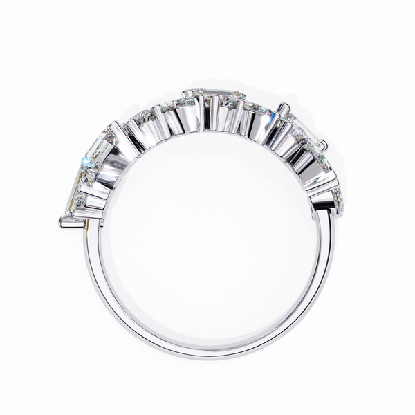 Reverra 14K Gold Mixed Shape Lab Grown Diamond Harmony Half Eternity Band for Women, CTTW-1.64