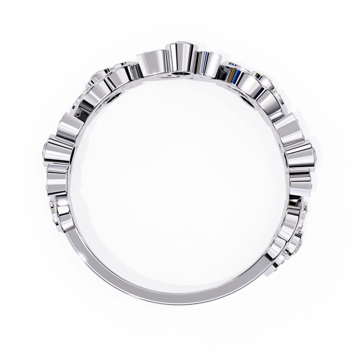 Reverra 14K Vine Leaf Diamond Eternity Band, CTTW-0.17