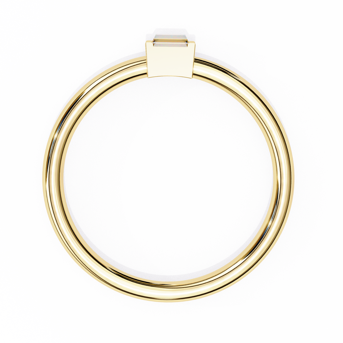 Reverra 14K Baguette Diamond Solitaire Ring, CTTW-0.11