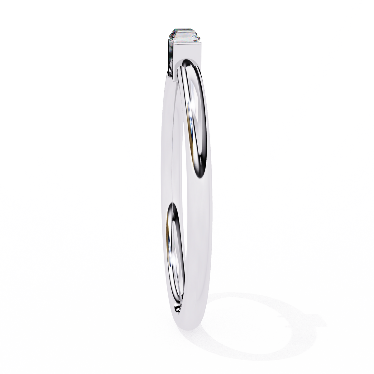 Reverra 14K Baguette Diamond Solitaire Ring, CTTW-0.11