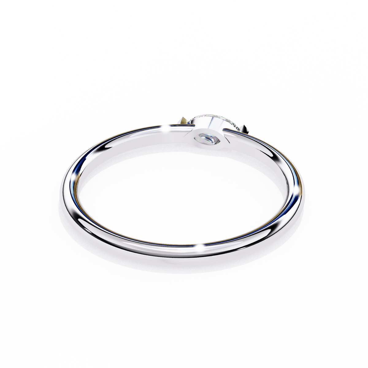 Reverra 14K Marquise Diamond Solitaire Ring, CTTW-0.1