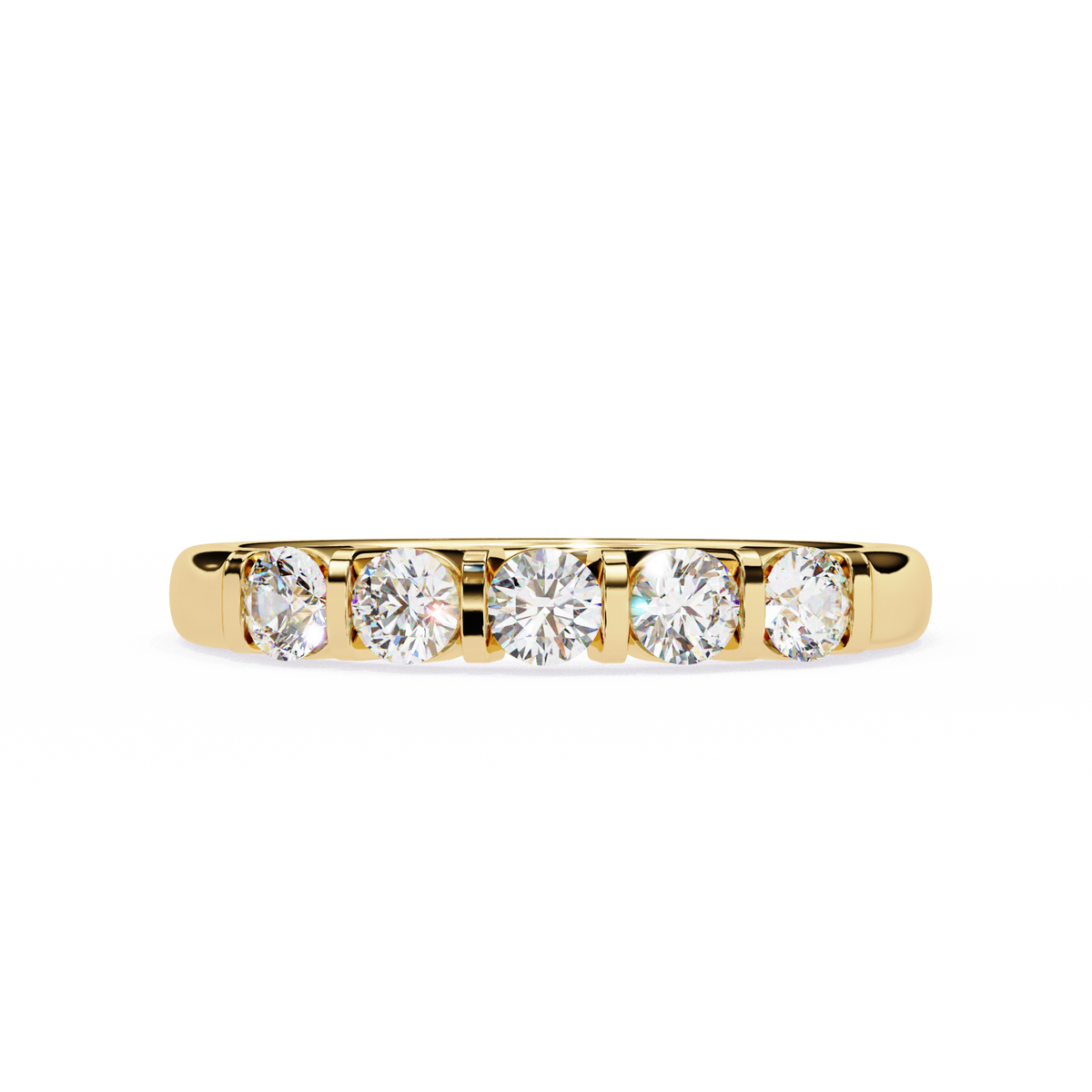 Reverra 14K Five-Stone Diamond Band Engagement Rings, CTTW-0.51