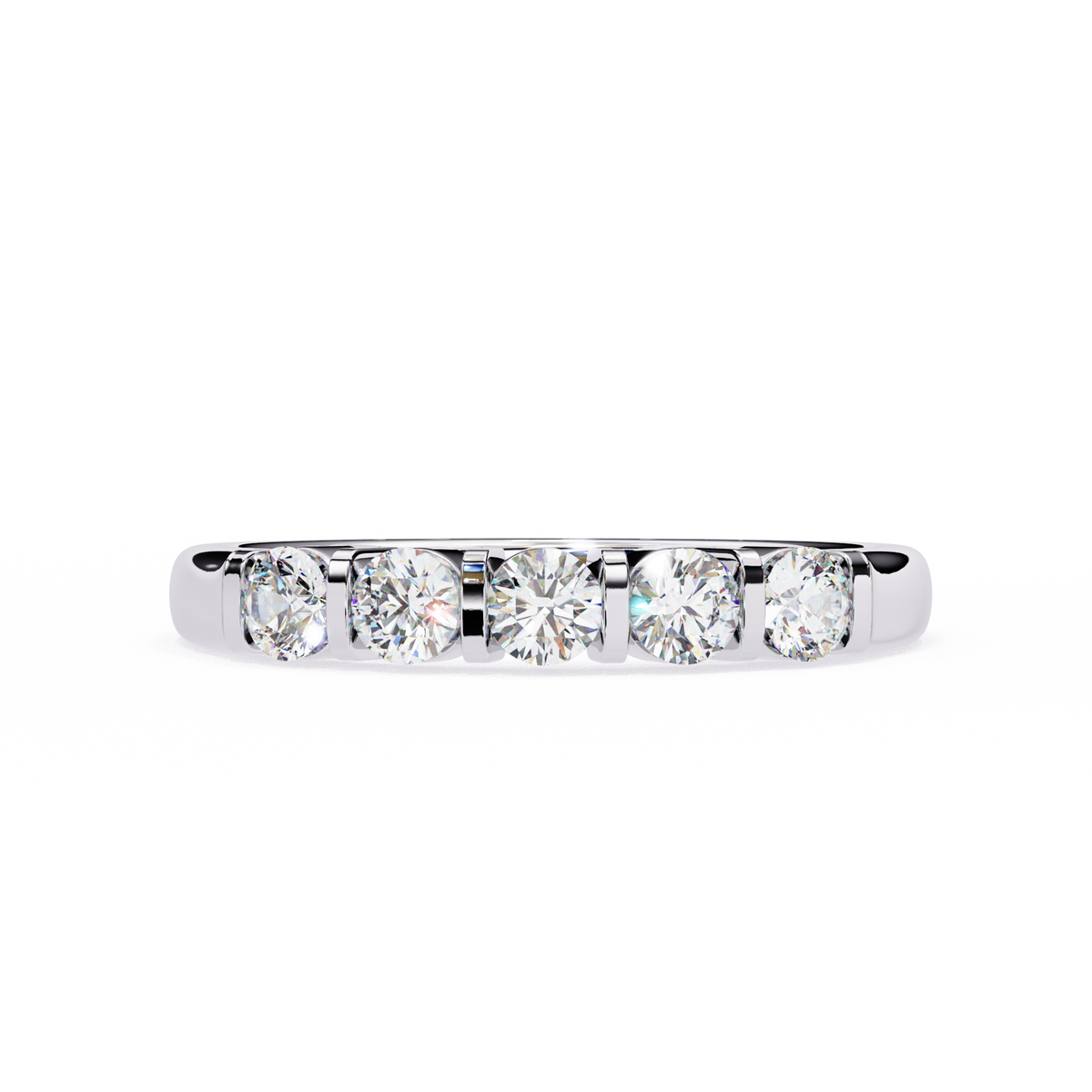 Reverra 14K Five-Stone Diamond Band Engagement Rings, CTTW-0.51