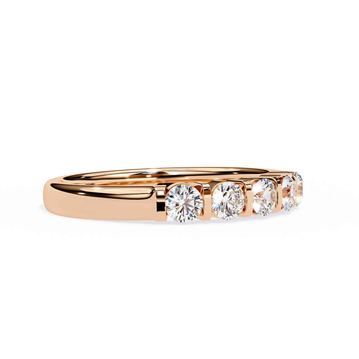 Reverra 14K Five-Stone Diamond Band Engagement Rings, CTTW-0.51