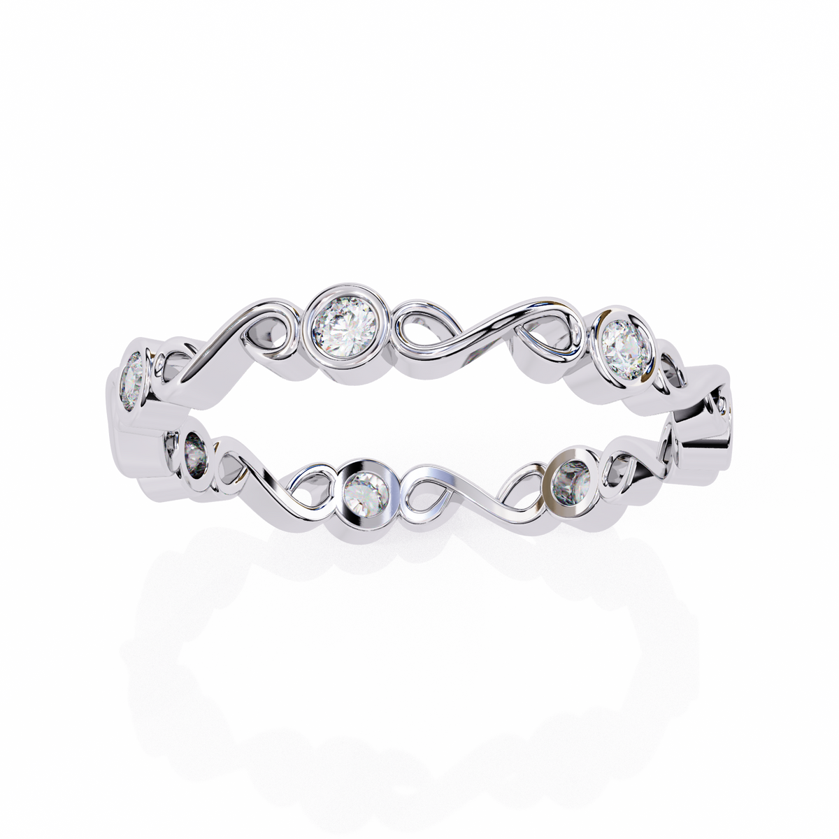 Reverra 14K Infinity Diamond Eternity Band, CTTW-0.21