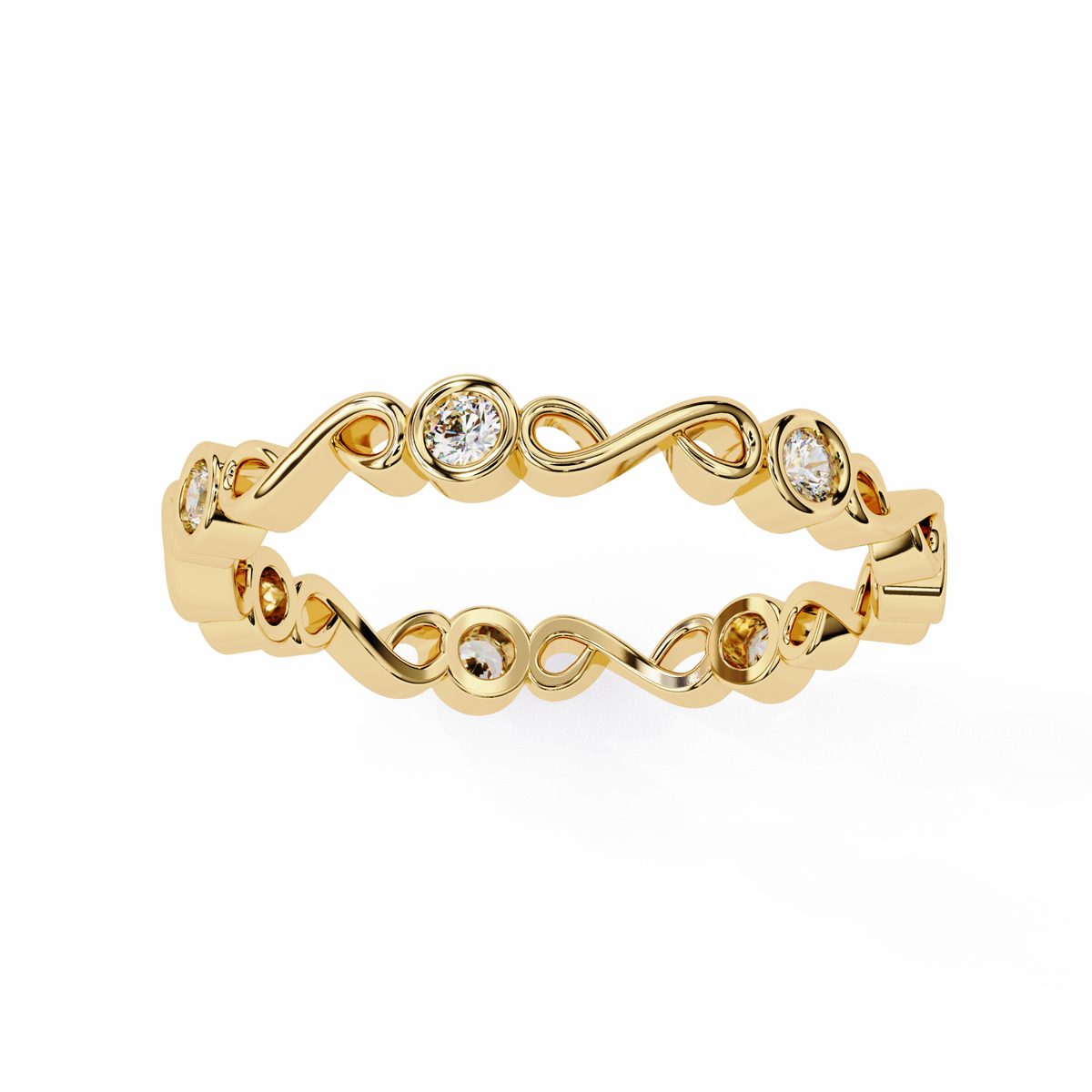 Reverra 14K Infinity Diamond Eternity Band, CTTW-0.21