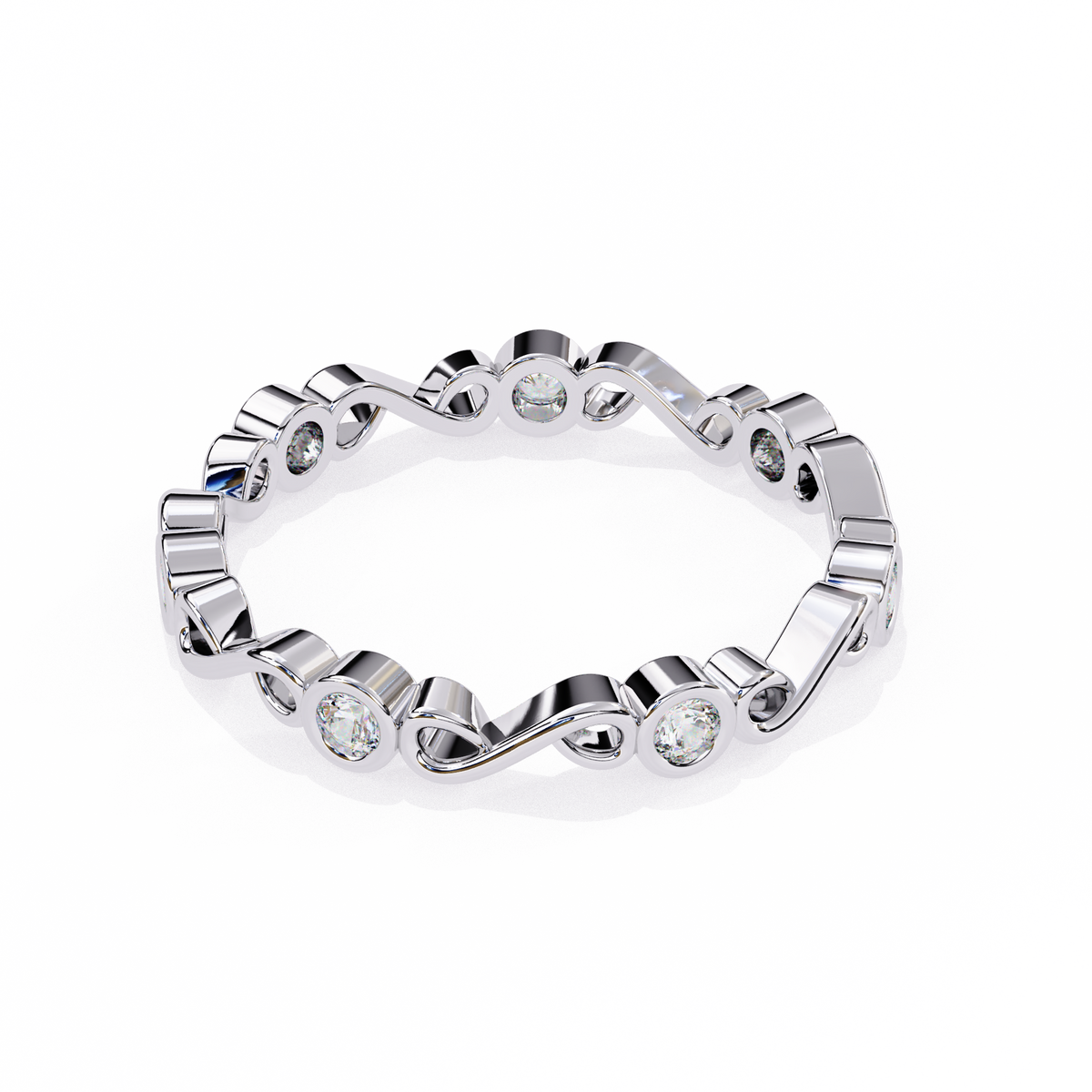 Reverra 14K Infinity Diamond Eternity Band, CTTW-0.21