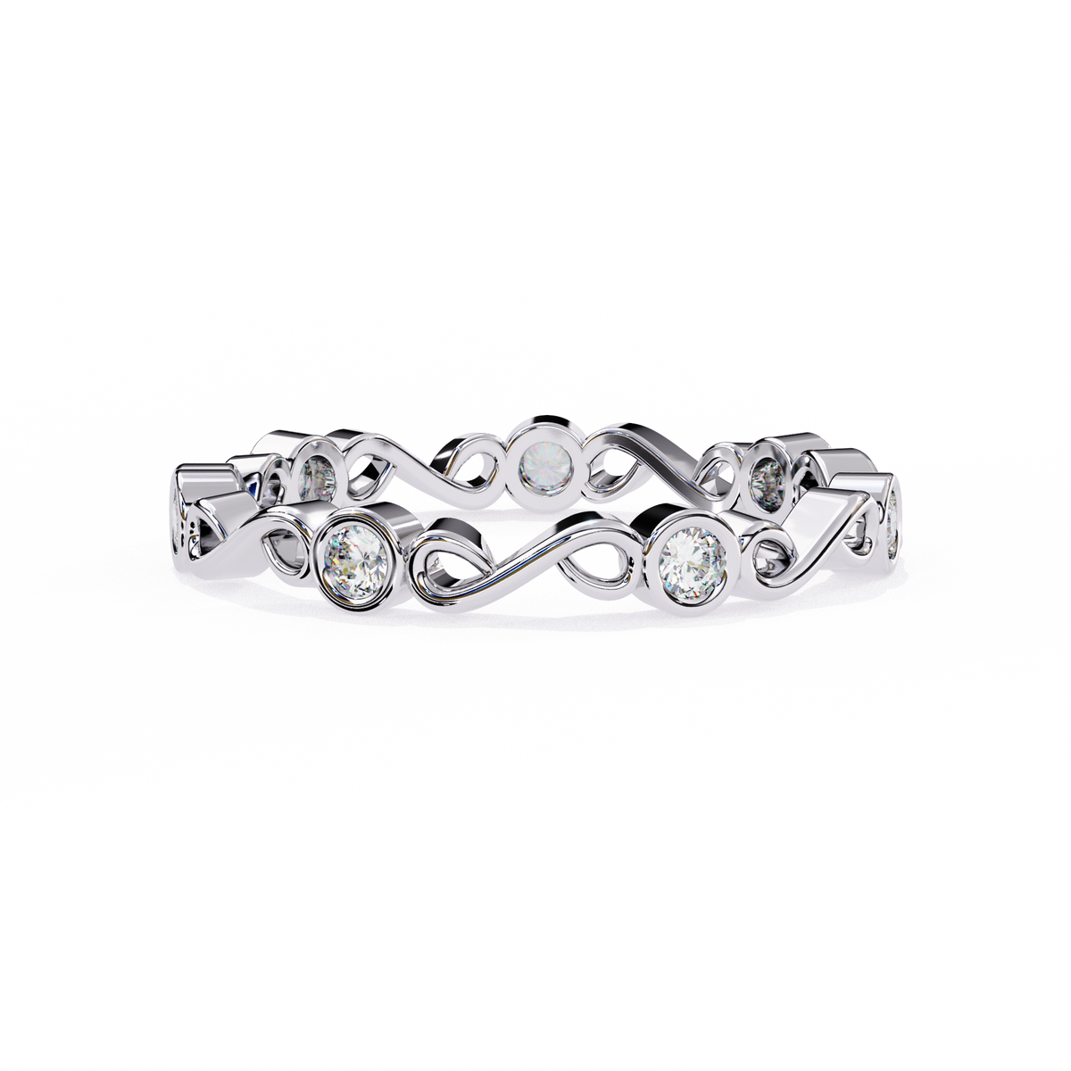 Reverra 14K Infinity Diamond Eternity Band, CTTW-0.21