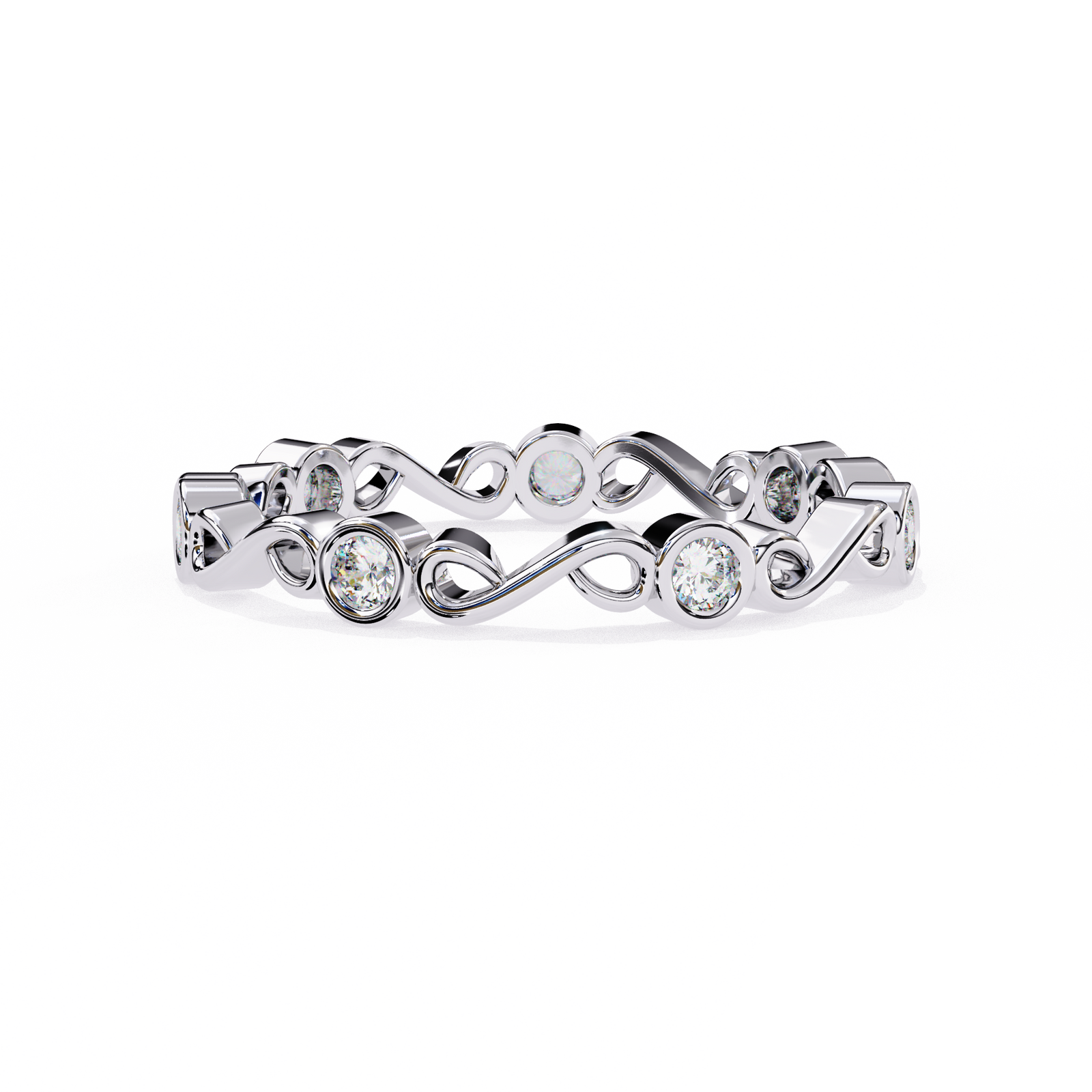 Reverra 14K Infinity Diamond Eternity Band, CTTW-0.21