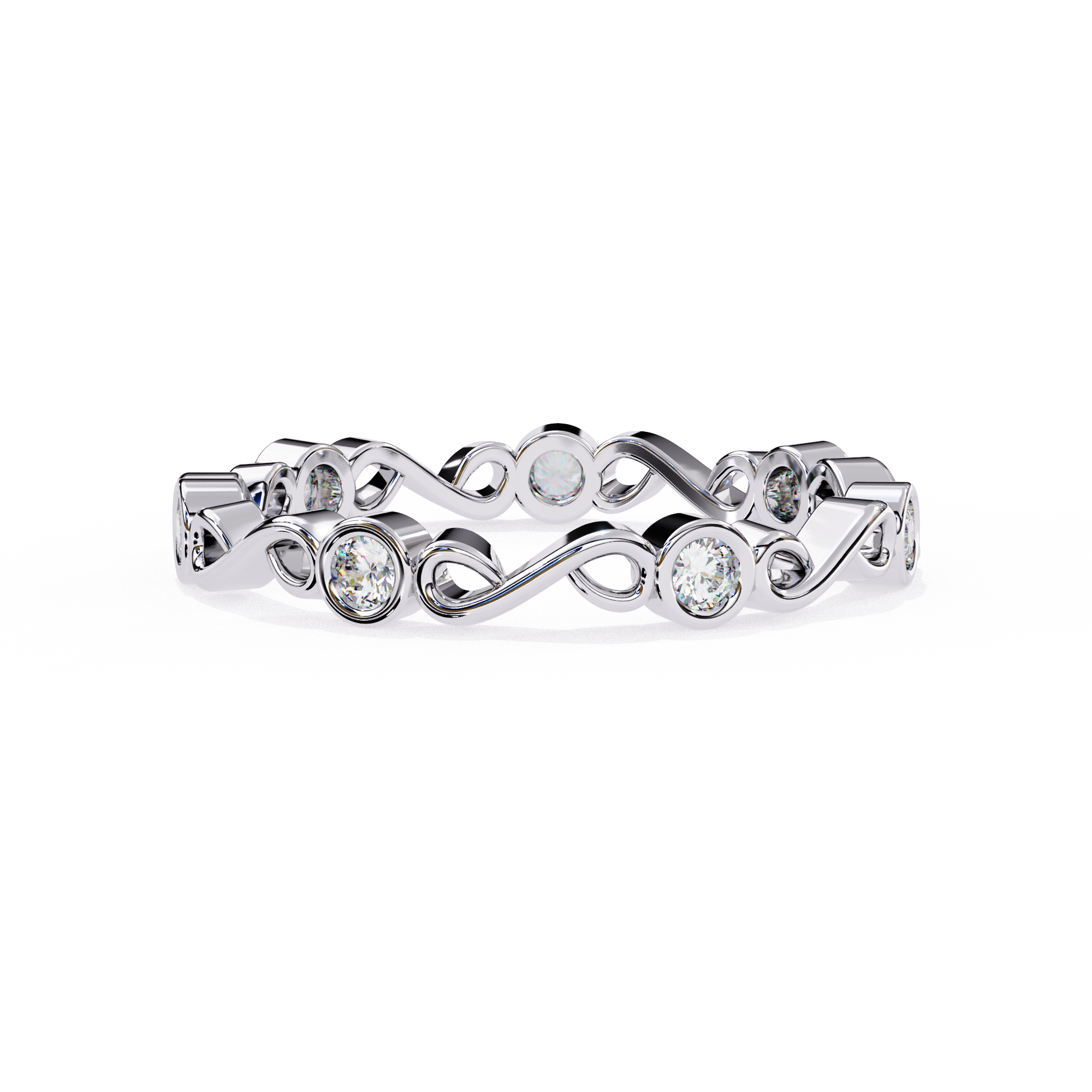 Reverra 14K Infinity Diamond Eternity Band, CTTW-0.21