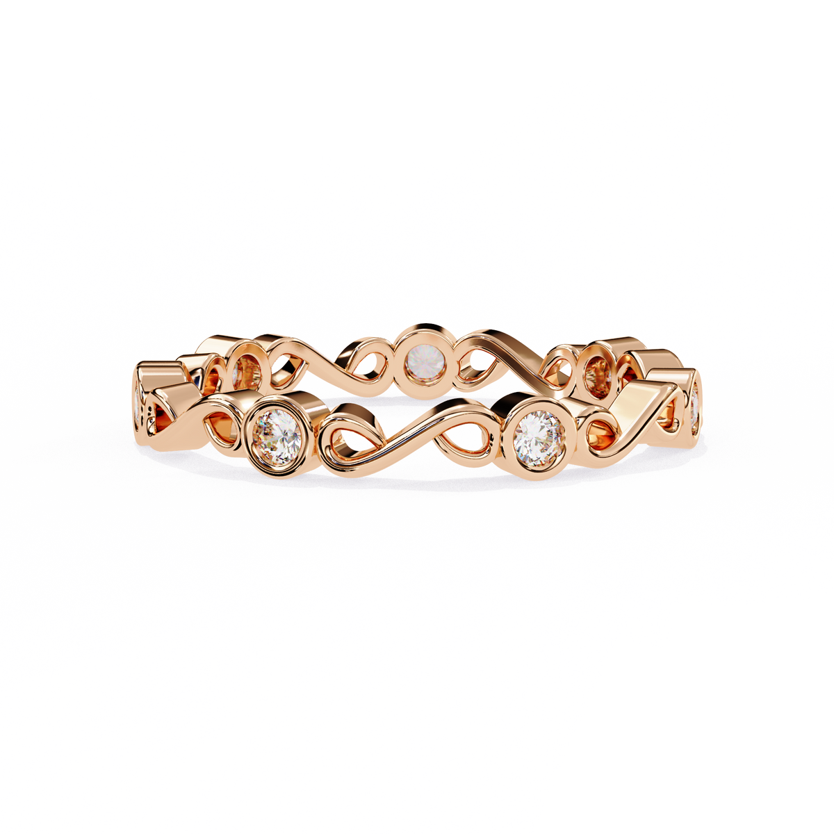 Reverra 14K Infinity Diamond Eternity Band, CTTW-0.21