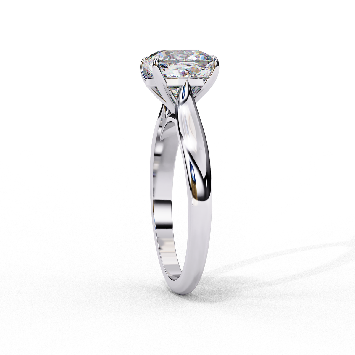 Reverra 14K Cushion Solitaire Engagement Ring, CTTW-2.65