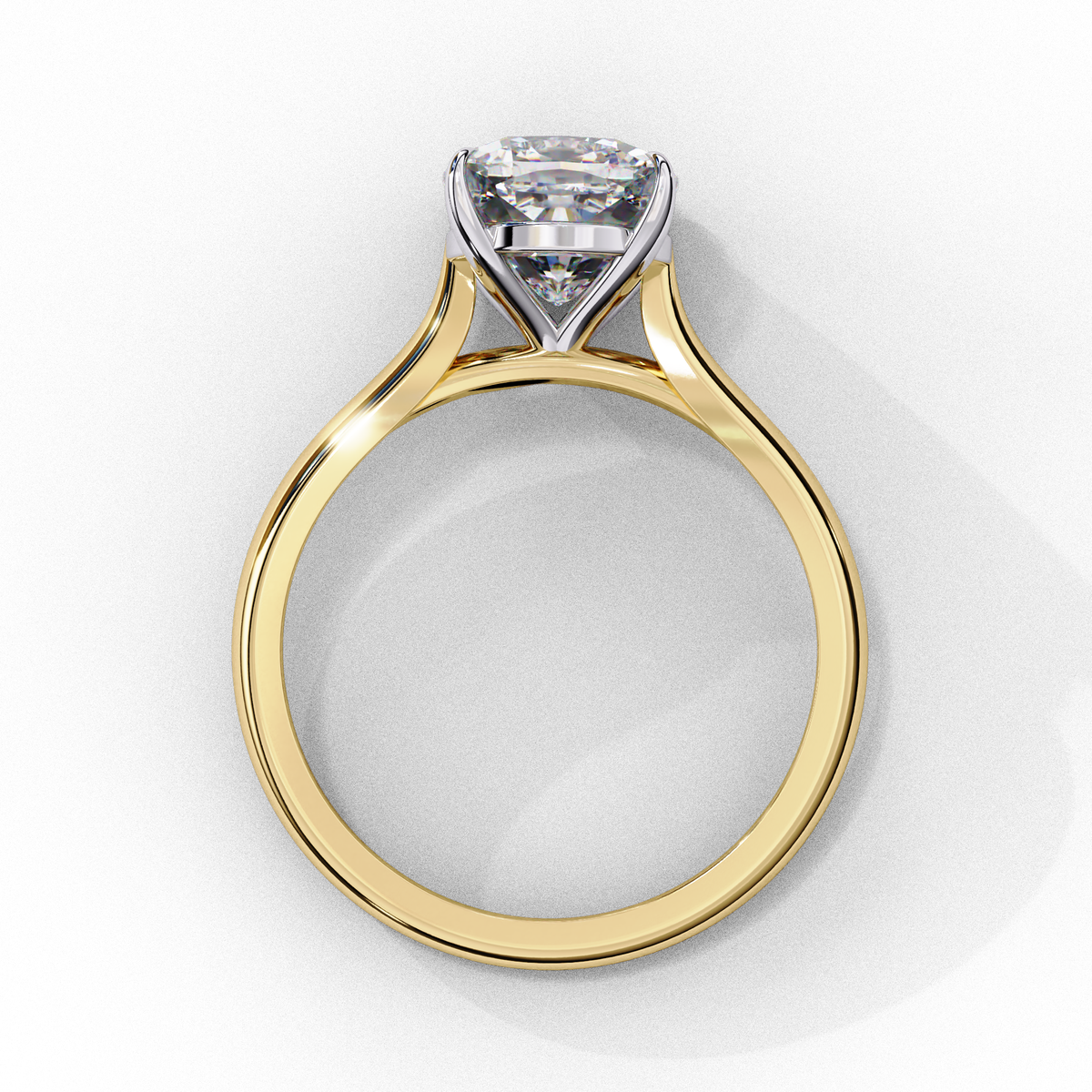 Reverra 14K Cushion Solitaire Engagement Ring, CTTW-2.65
