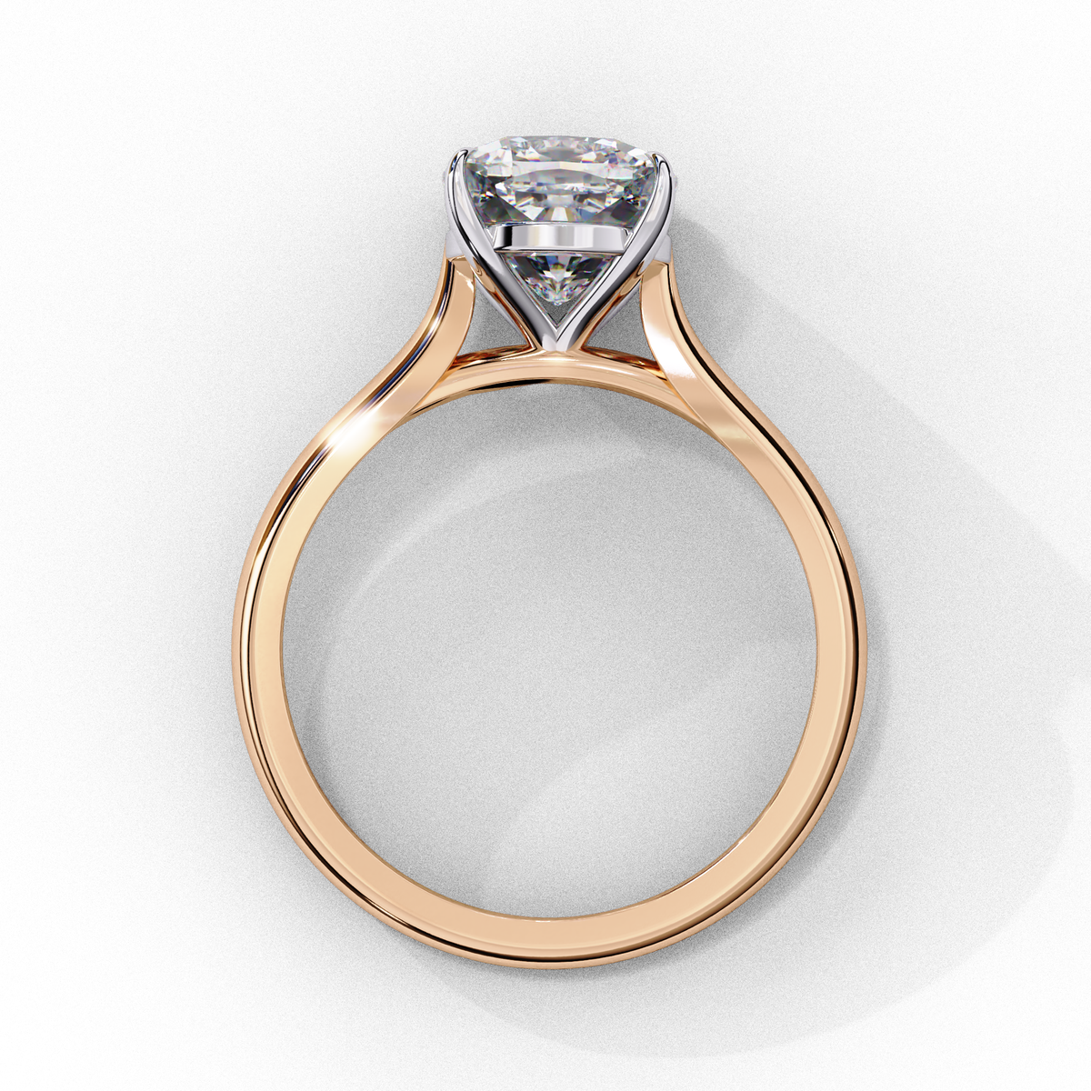 Reverra 14K Cushion Solitaire Engagement Ring, CTTW-2.65
