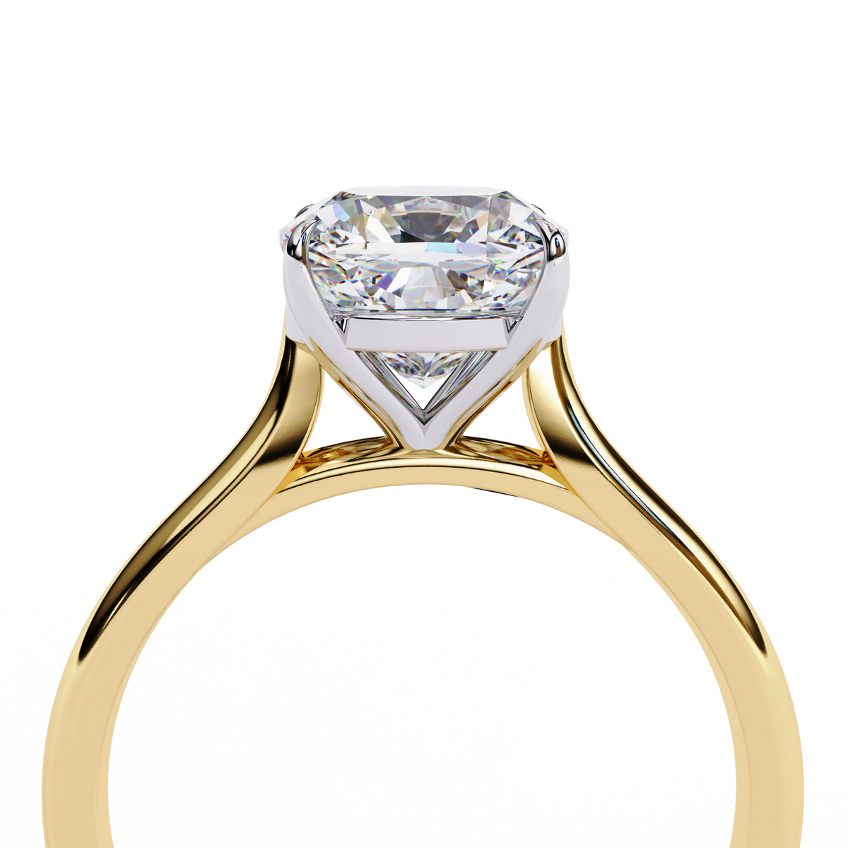 Reverra 14K Cushion Solitaire Engagement Ring, CTTW-2.65