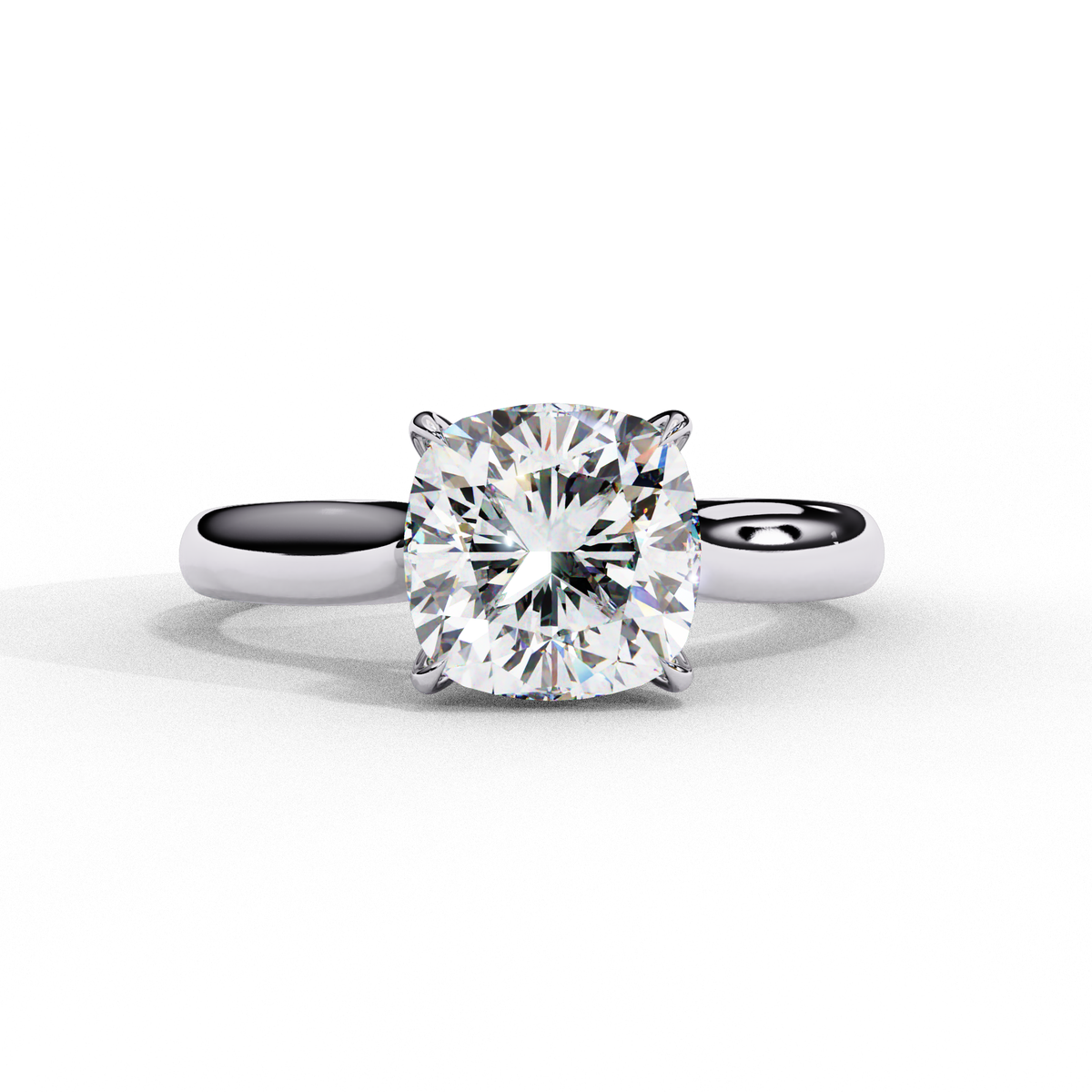 Reverra 14K Cushion Solitaire Engagement Ring, CTTW-2.65