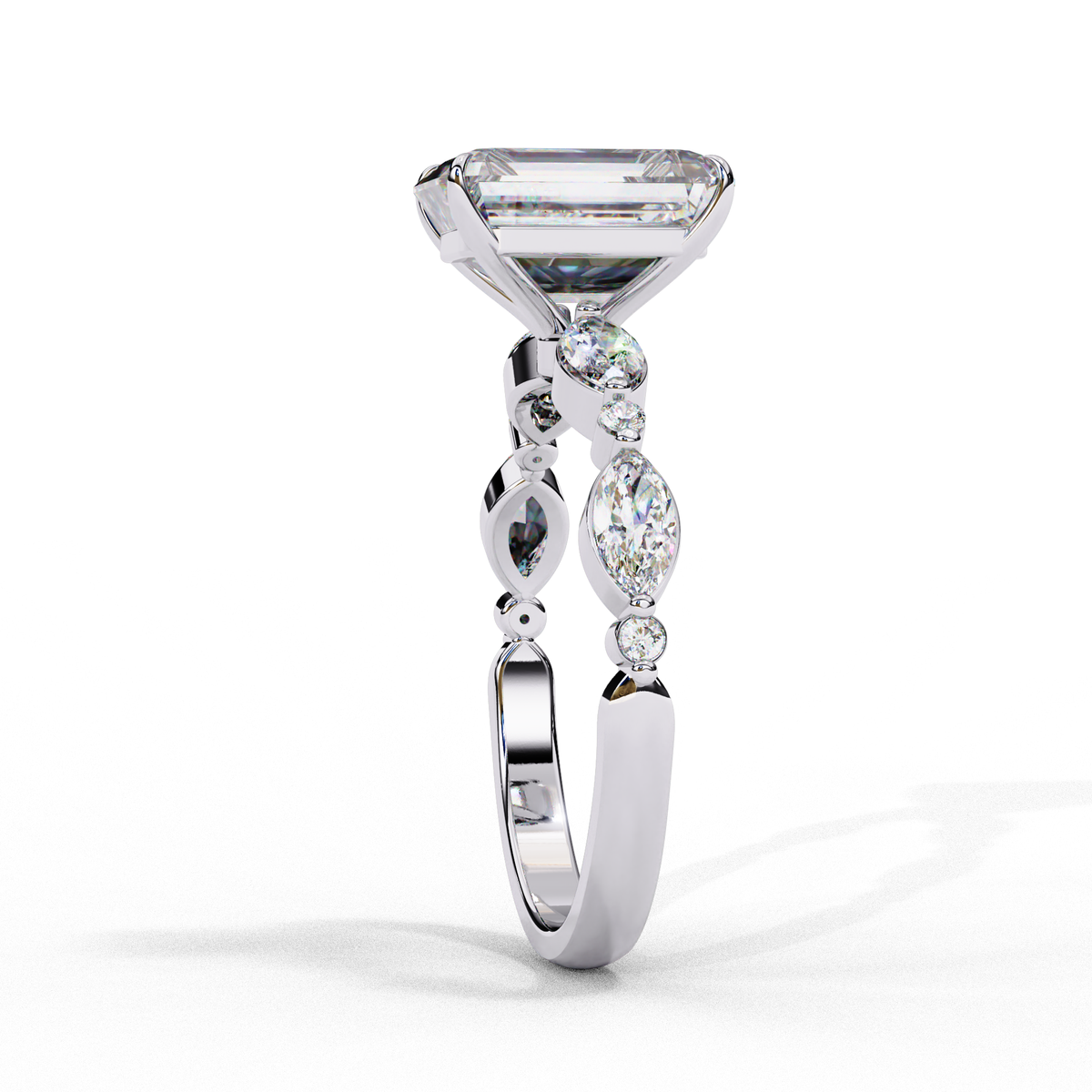 Reverra 14K Radiant Solitaire Engagement Ring, CTTW-3.19