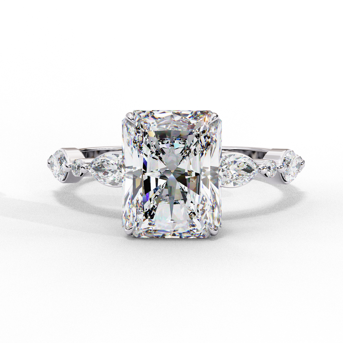 Reverra 14K Radiant Solitaire Engagement Ring, CTTW-3.19