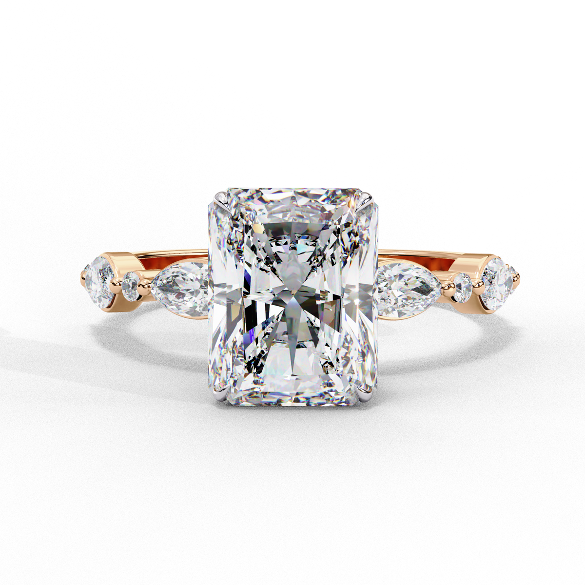 Reverra 14K Radiant Solitaire Engagement Ring, CTTW-3.19