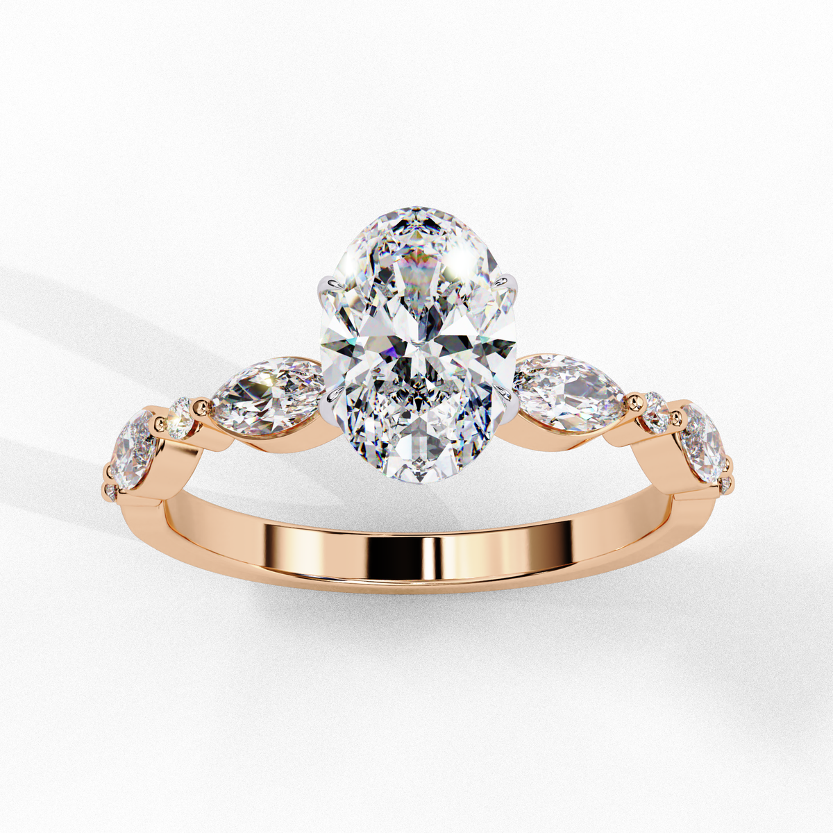 Reverra 14K Oval Solitaire Engagement Ring, CTTW-1.2