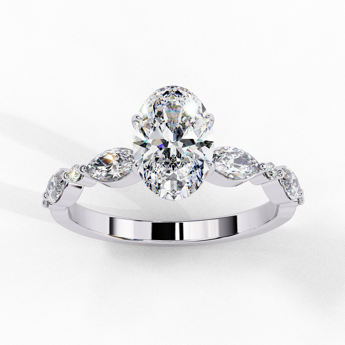Reverra 14K Oval Solitaire Engagement Ring, CTTW-1.2