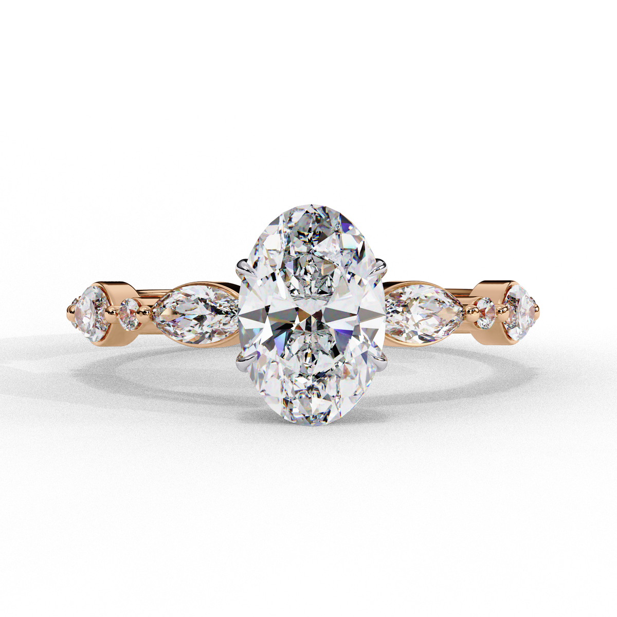 Reverra 14K Oval Solitaire Engagement Ring, CTTW-1.2