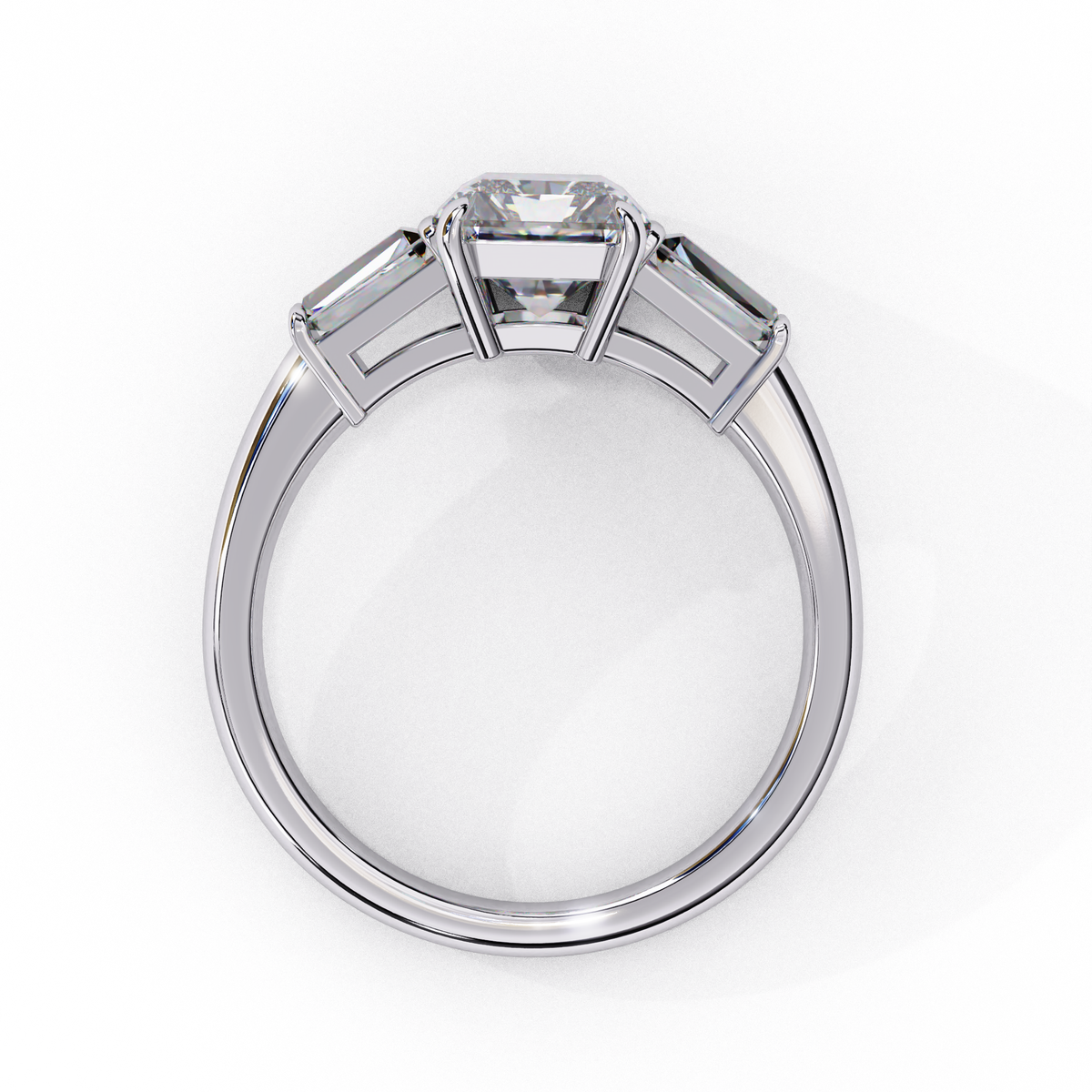 Reverra 14K Three-Stone Engagement Ring, CTTW-2.93