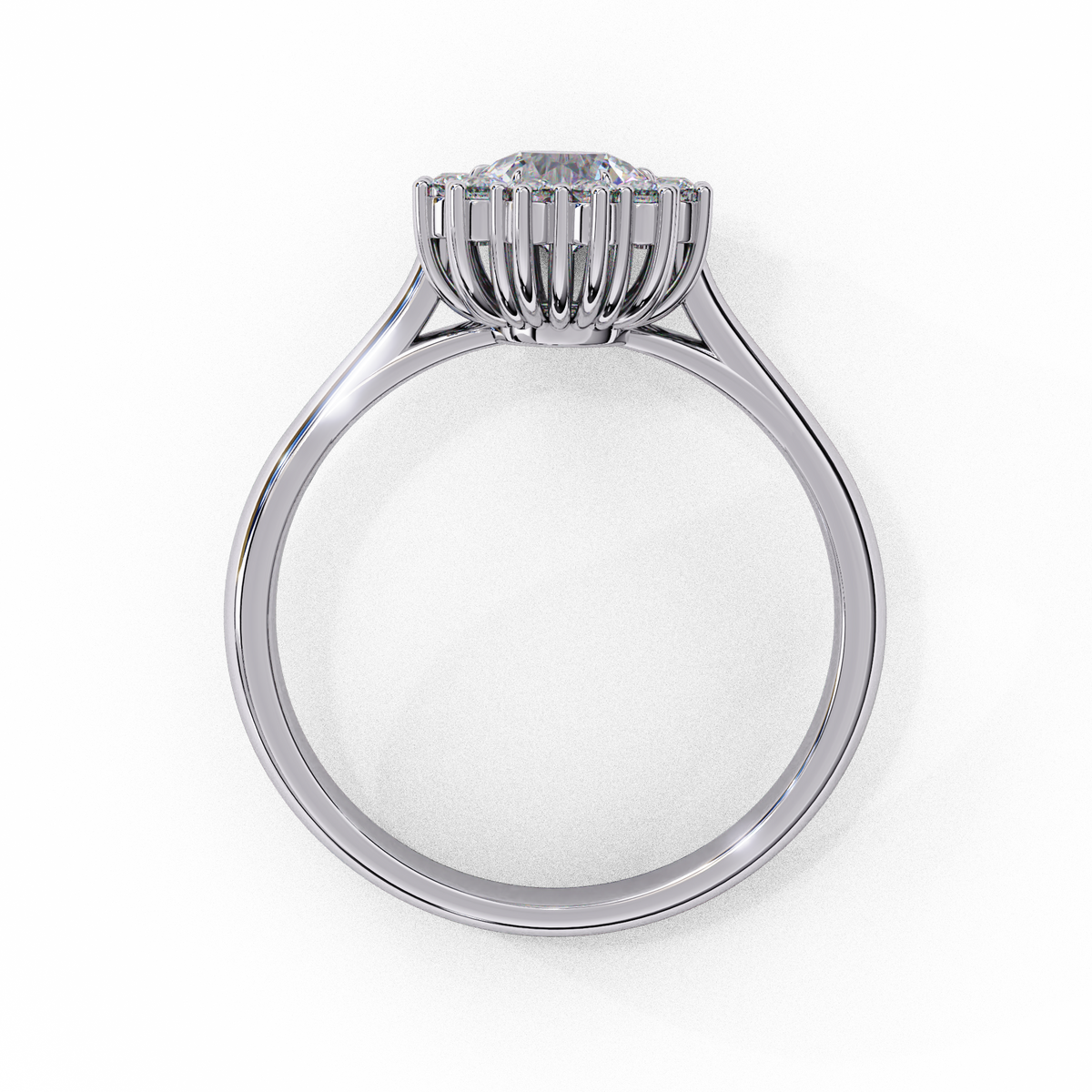 Reverra 14K Round Halo Engagement Ring, CTTW-2.04