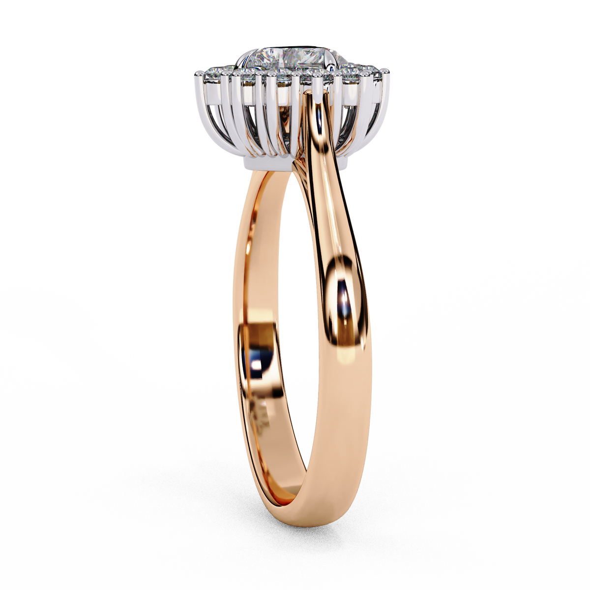 Reverra 14K Heart Halo Engagement Ring, CTTW-2.06