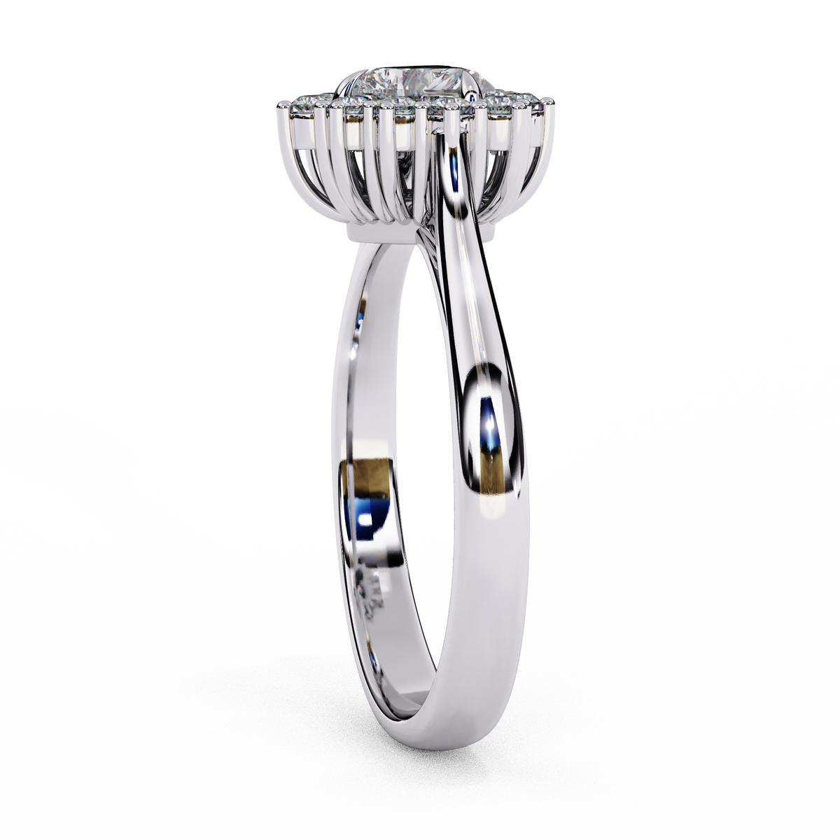 Reverra 14K Heart Halo Engagement Ring, CTTW-2.06