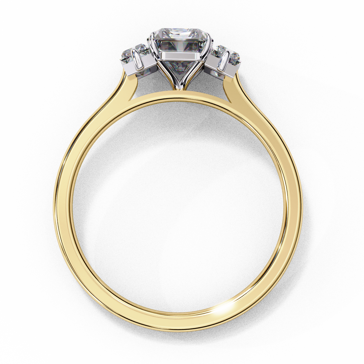 Reverra 14K Radiant Three-Stone Engagement Ring, CTTW-1.63