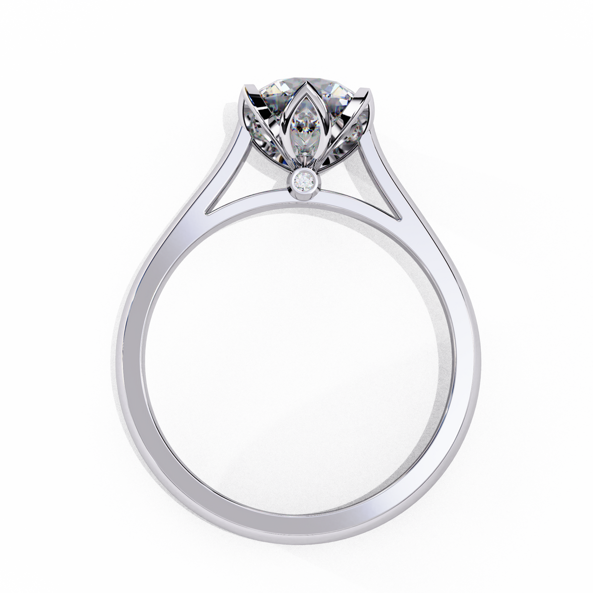Reverra 14K Classic Round Solitaire Engagement Ring, CTTW-1.413