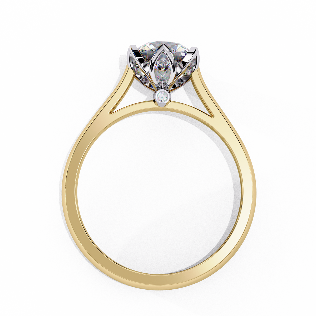 Reverra 14K Classic Round Solitaire Engagement Ring, CTTW-1.413