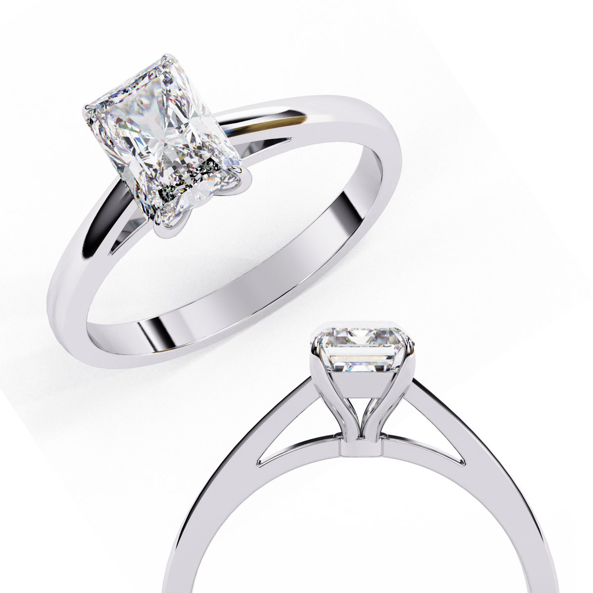 Reverra 14K White Gold Solitaire Engagement Ring, CTTW-1.21