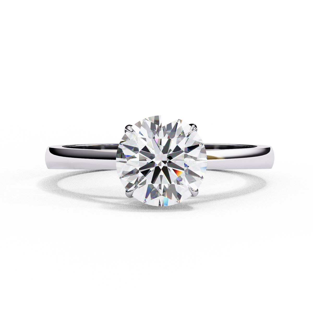 Reverra 14K Classic Round Solitaire Engagement Ring, CTTW-1.3