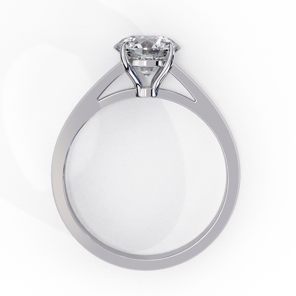 Reverra 14K Classic Round Solitaire Engagement Ring, CTTW-1.3