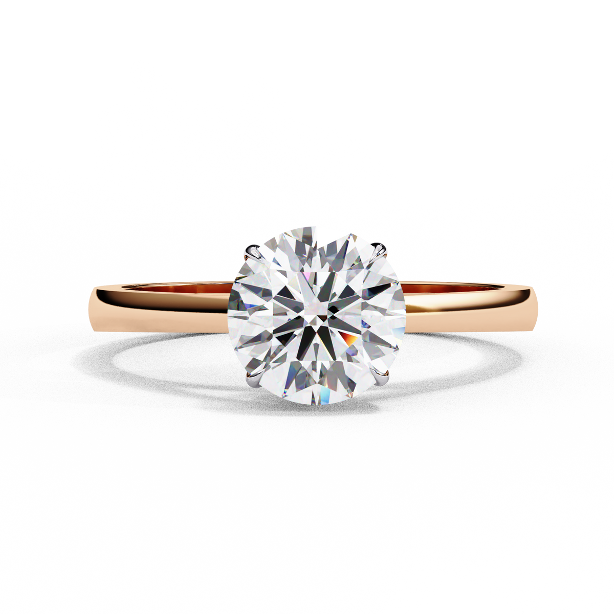 Reverra 14K Classic Round Solitaire Engagement Ring, CTTW-1.3