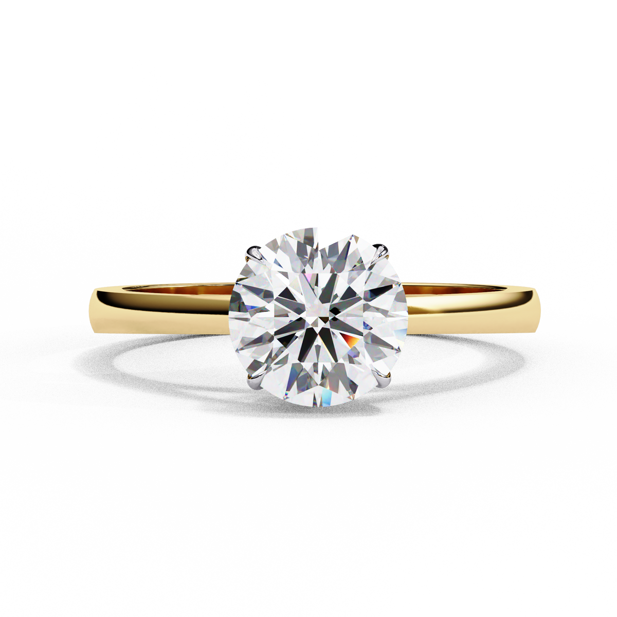 Reverra 14K Classic Round Solitaire Engagement Ring, CTTW-1.3