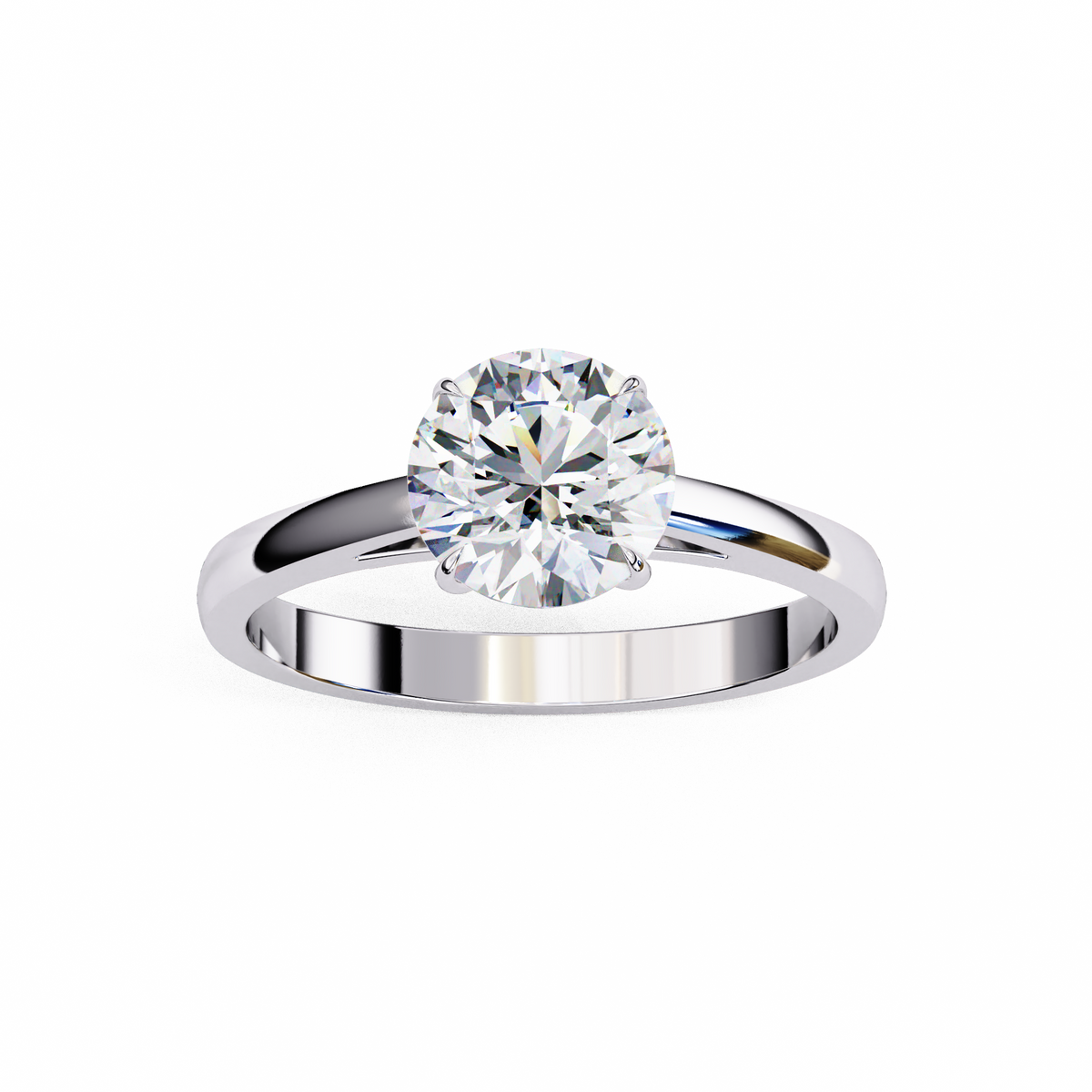 Reverra 14K Classic Round Solitaire Engagement Ring, CTTW-1.3