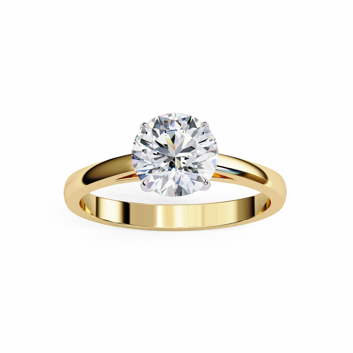 Reverra 14K Classic Round Solitaire Engagement Ring, CTTW-1.3