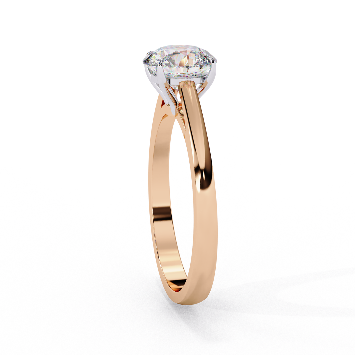 Reverra 14K Classic Round Solitaire Engagement Ring, CTTW-1.3