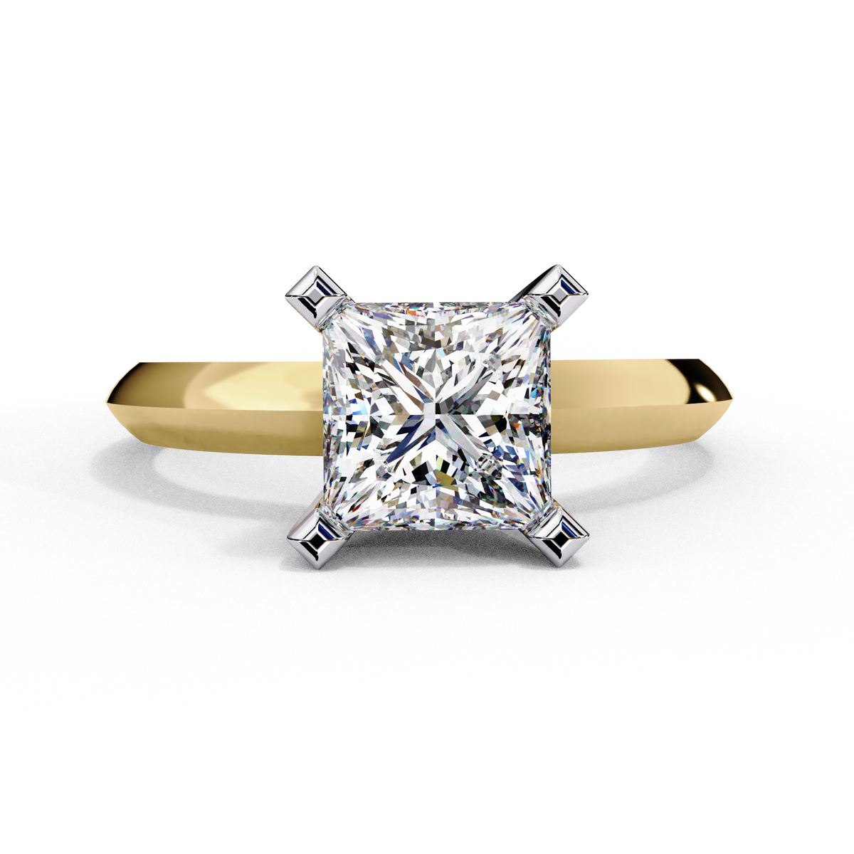 Reverra 14K Two-Tone Gold Solitaire Engagement Ring, CTTW-1.72