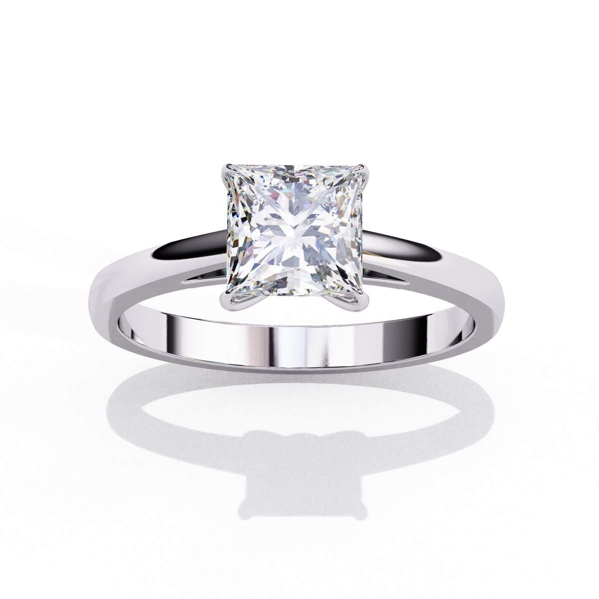 Reverra 14K Solitaire Diamond Classic Engagement Ring, CTTW-1.04